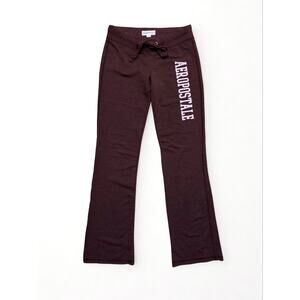 Aeropostale Low Waisted Bootcut Flare Sweatpants Pink Logo Y2K Loungewear